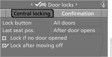 6.  Lock if no door opened (,    ) 