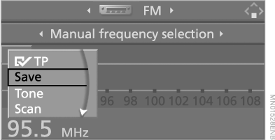  Memorised stations ( ).